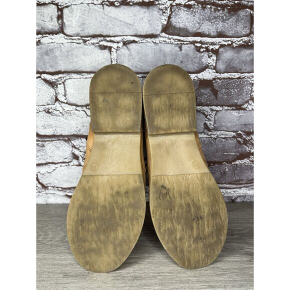 V-Italia Tan Brown Leather Combat Casual Zip Ankle Boots Women Sz 39EU/8.5M US - Picture 11 of 16